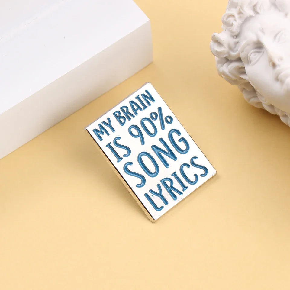 Shmik Funny Rock and Roll Band Enamel Pin Punk Letters Badge Album Collection Jewelry Gift for Music Fans