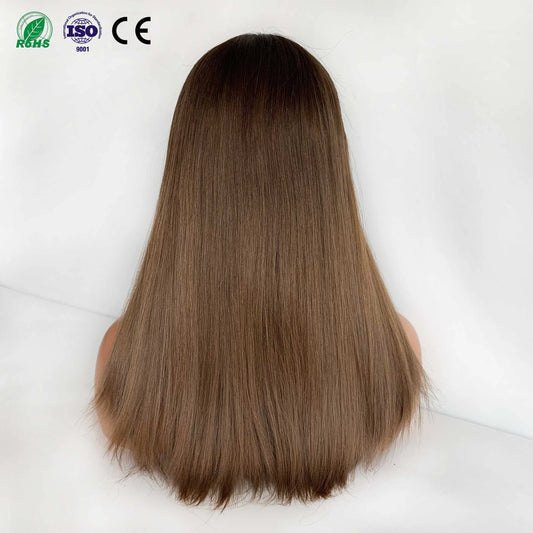 Fasimei Factory Luxury Human Hair Russian Hair Jewish Wig Natural Wavy Lace  Top Jewish Kosher Wig