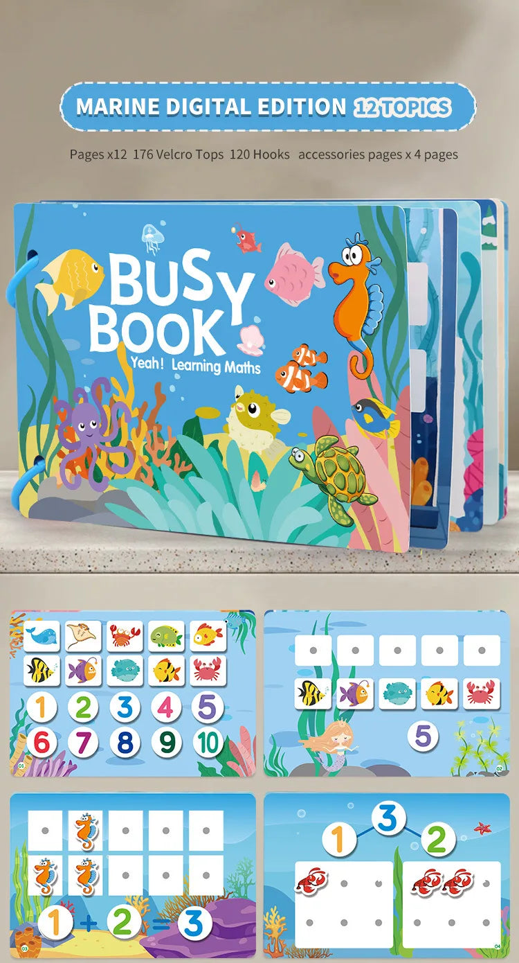 Montessori Educational Toys Preschool Kindergarten Learning Busy Book Sticker Activities for Kids Picture Books XH XHCP-241105