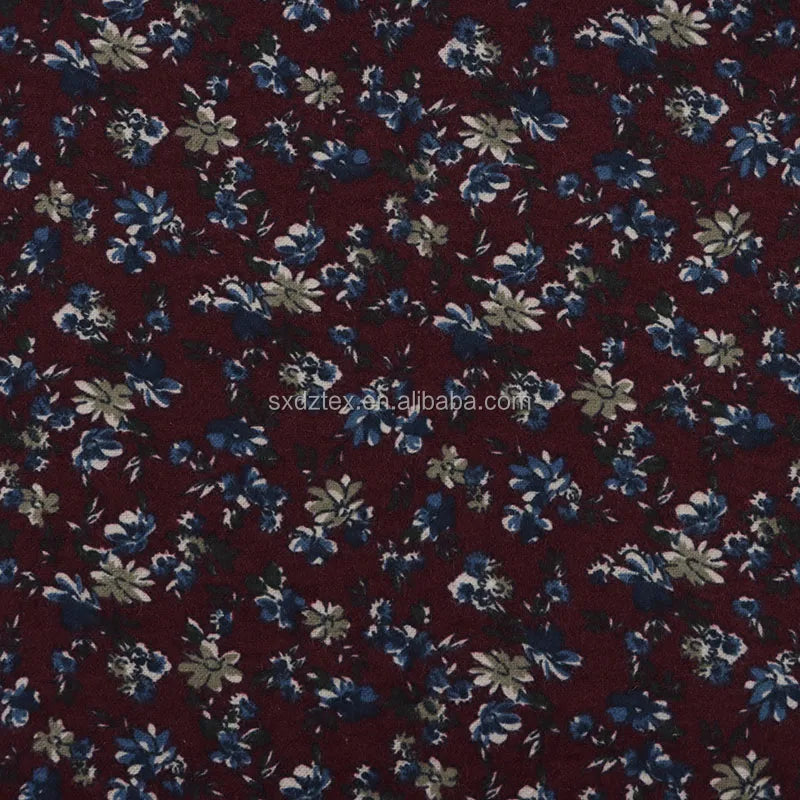 Fast Delivery High Quality Plain Active Staining Cotton Flannel Floral Fabric Casual Wear Cotton Shirt