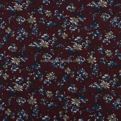 Fast Delivery High Quality Plain Active Staining Cotton Flannel Floral Fabric Casual Wear Cotton Shirt