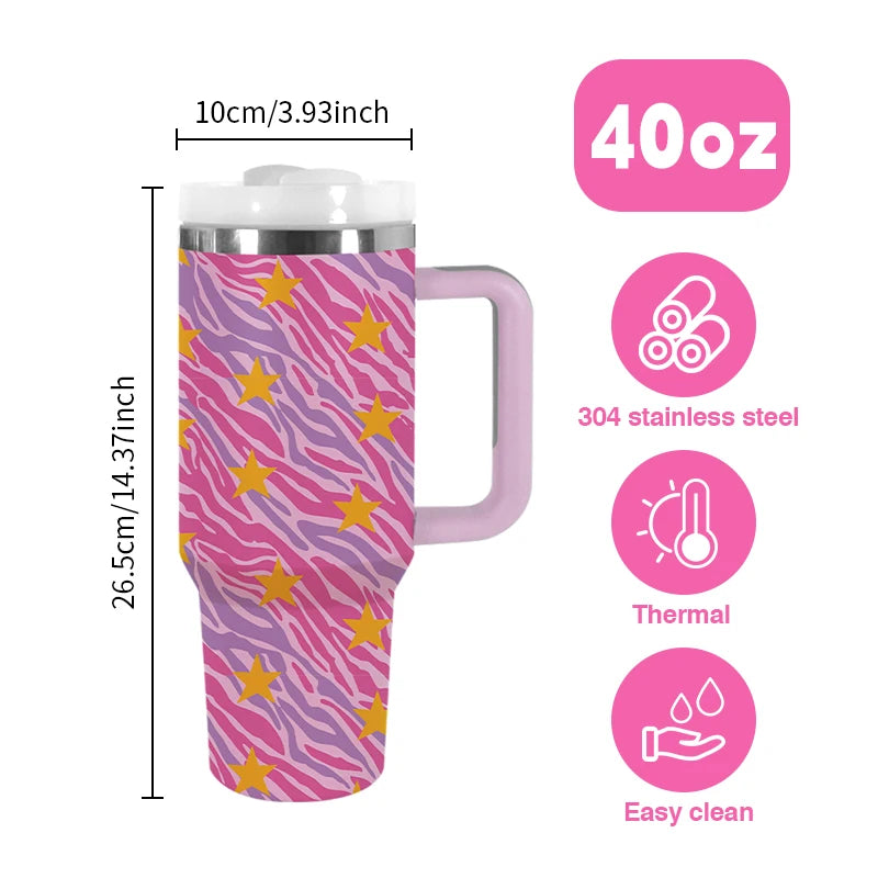 40oz 3D Printed Vacuum Flask Bottle Big Capacity for Travel Business Christmas Gifts Flex Cover Great for Keeping Cold US