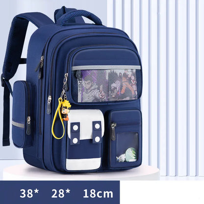 Fashion British Style Students 1-6 Grade School Bags to Reduce the Burden of Lightweight Shoulder Bag Mochila Escolar