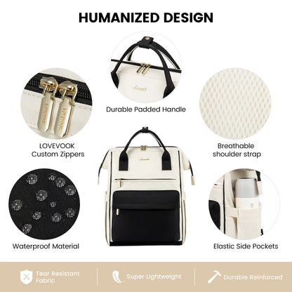 LOVEVOOK Hot Sell Bag 15.6 Inch Waterproof  Multifunction Nylon USB Charger Backpack Business Travel Laptop Backpack