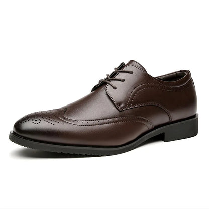 Brogue Pattern Classy Dress Shoes for Men Comfortable Wedding Occasion Men Formal Dress Shoes