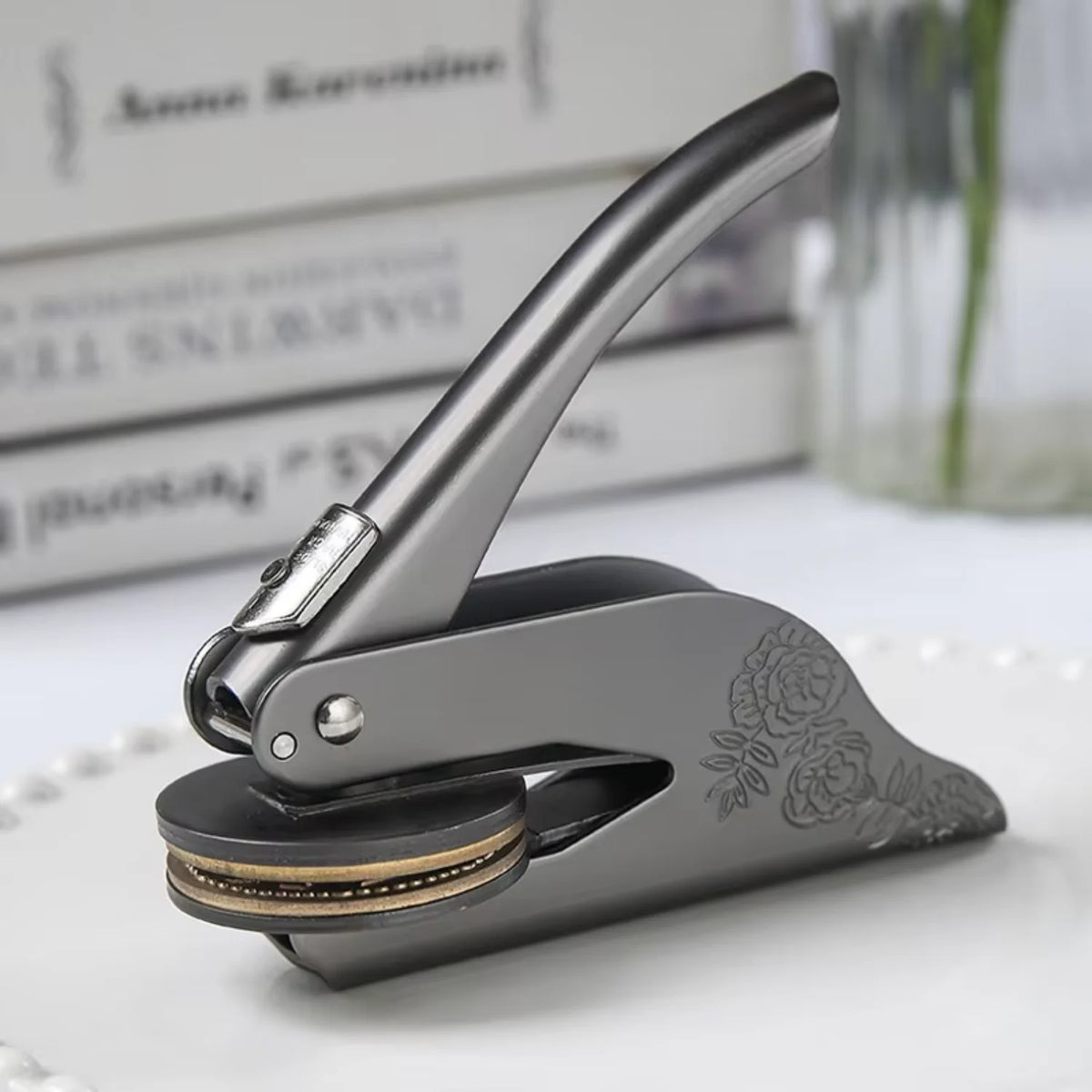 Official Seal Embosser Custom Embosser Stamp Handheld Corporate Seal Wedding Standard Simple Embossing Stamps