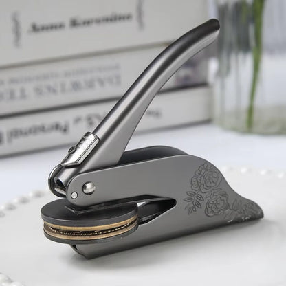 Official Seal Embosser Custom Embosser Stamp Handheld Corporate Seal Wedding Standard Simple Embossing Stamps