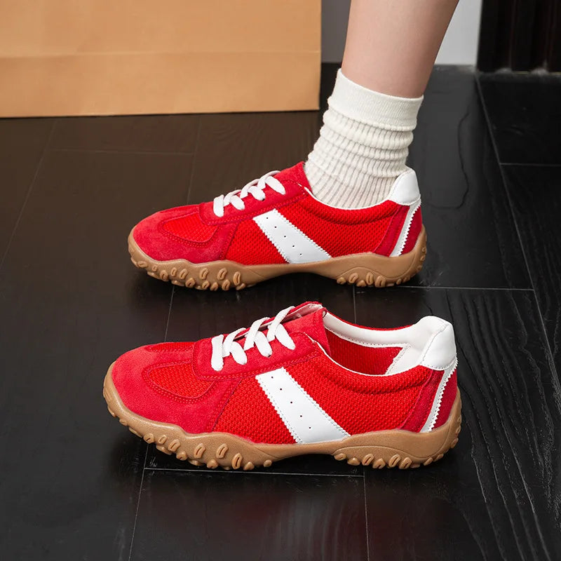 Thick-Soled German Training Women 2026 Autumn Versatile Sports Shoes Fashionable Soft-Soled Breathable Mesh Forrest Gump Shoes