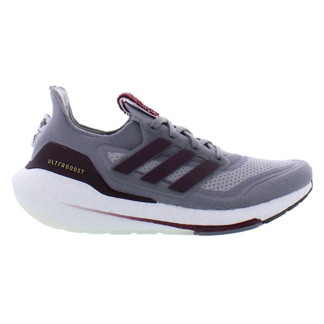 For Ultraboost 21 Unisex Fitness Sneakers Grey/Burgundy Color Spring and Summer Season Made in Vietnam | 100% Authentic