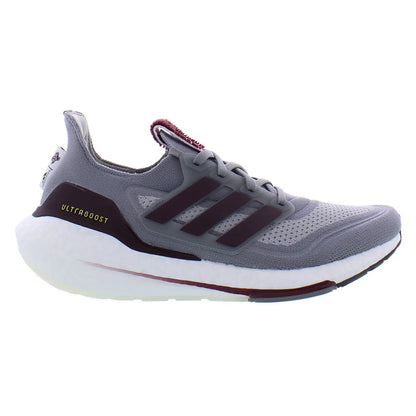 For Ultraboost 21 Unisex Fitness Sneakers Grey/Burgundy Color Spring and Summer Season Made in Vietnam | 100% Authentic