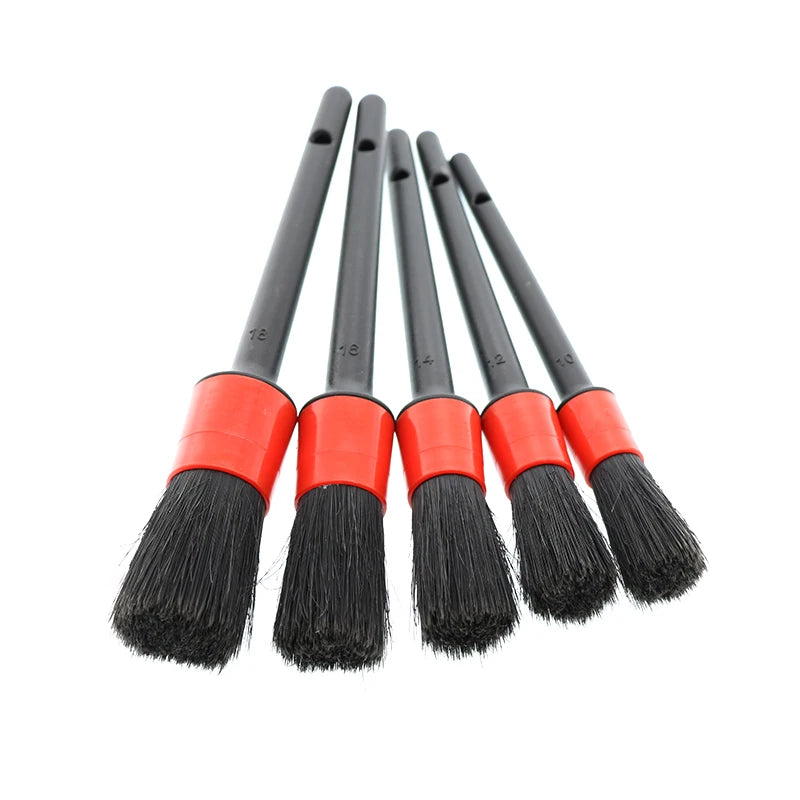 High Quality 5pcs Plastic Car Detailing Brush Kit Wholesale Set for Car Cleaning Air Conditioner Outlet Premium Car Wash Brushes