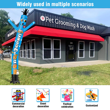 Pet Grooming Theme Inflatable Weird Wave Dancer TubeMan Outdoor Advertising Promotional Digital Air Dancer