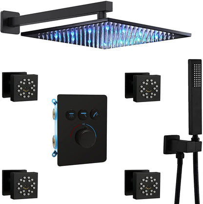 Shower Fixtures Ceiling Mounted Rainfall  Shower System With Jets