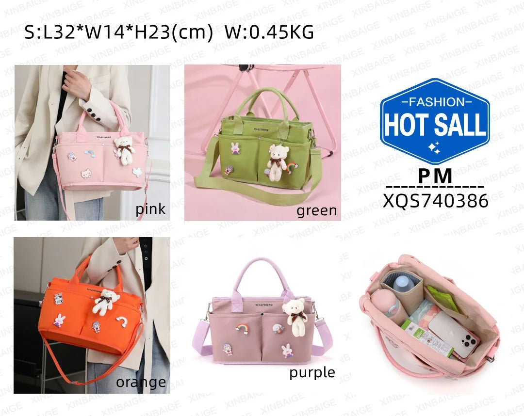 Mummy Bag Baby Diaper Bag Outdoor Lightweight Portable Large-Capacity Crossbody Bag Wholesale 740