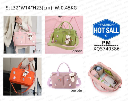Mummy Bag Baby Diaper Bag Outdoor Lightweight Portable Large-Capacity Crossbody Bag Wholesale 740