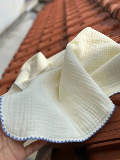 Safe Soft Eco-friendly Hypoallergenic Baby Textile Design Woven Muslin Cotton Burp Cloth Newborns 20x20cm Rectangle High-quality