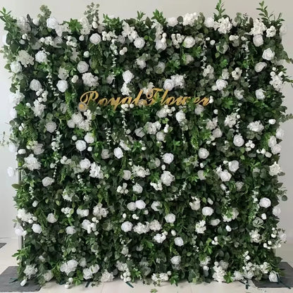 3d Roll up Wedding Event Floral Artificial Rose Flower Wall Decor for Garden Backdrop Home Party Decoration