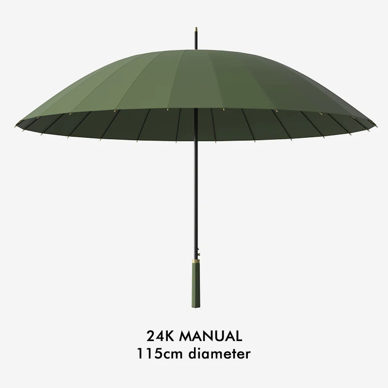 Modern Design Style 24 Bone Straight Automatic Manual UV Logo Umbrella Multi-Color Business Adults Suitable Portable