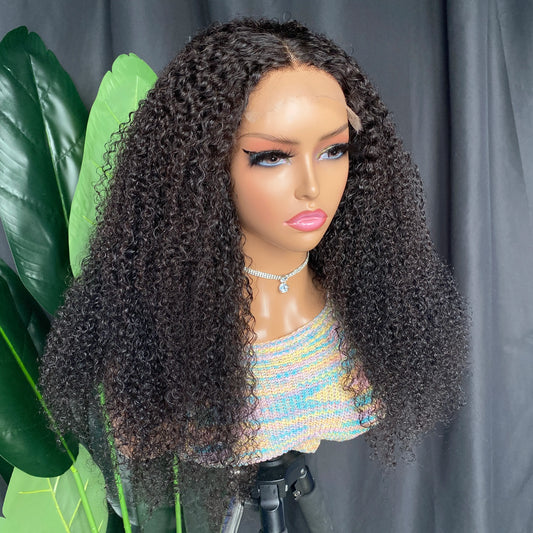 Wholesale Brazilian Indian Raw Remy Virgin Human Hair Natural Color Kinky Curly 5x5 HD Lace Glueless Wig