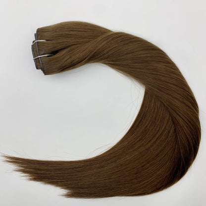 Fasimei Wholesale Double Drawn Virgin Hair Wholesale Raw Cuticle Aligned Human Hair Products PU Seamless Clip in Hair Extensions