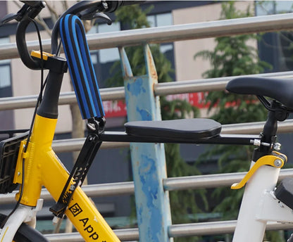 Kids Bicycle Saddle Safety Seat Cover with Bike Rack Rest Cushion and Armrest Back Cycling Accessories Parts