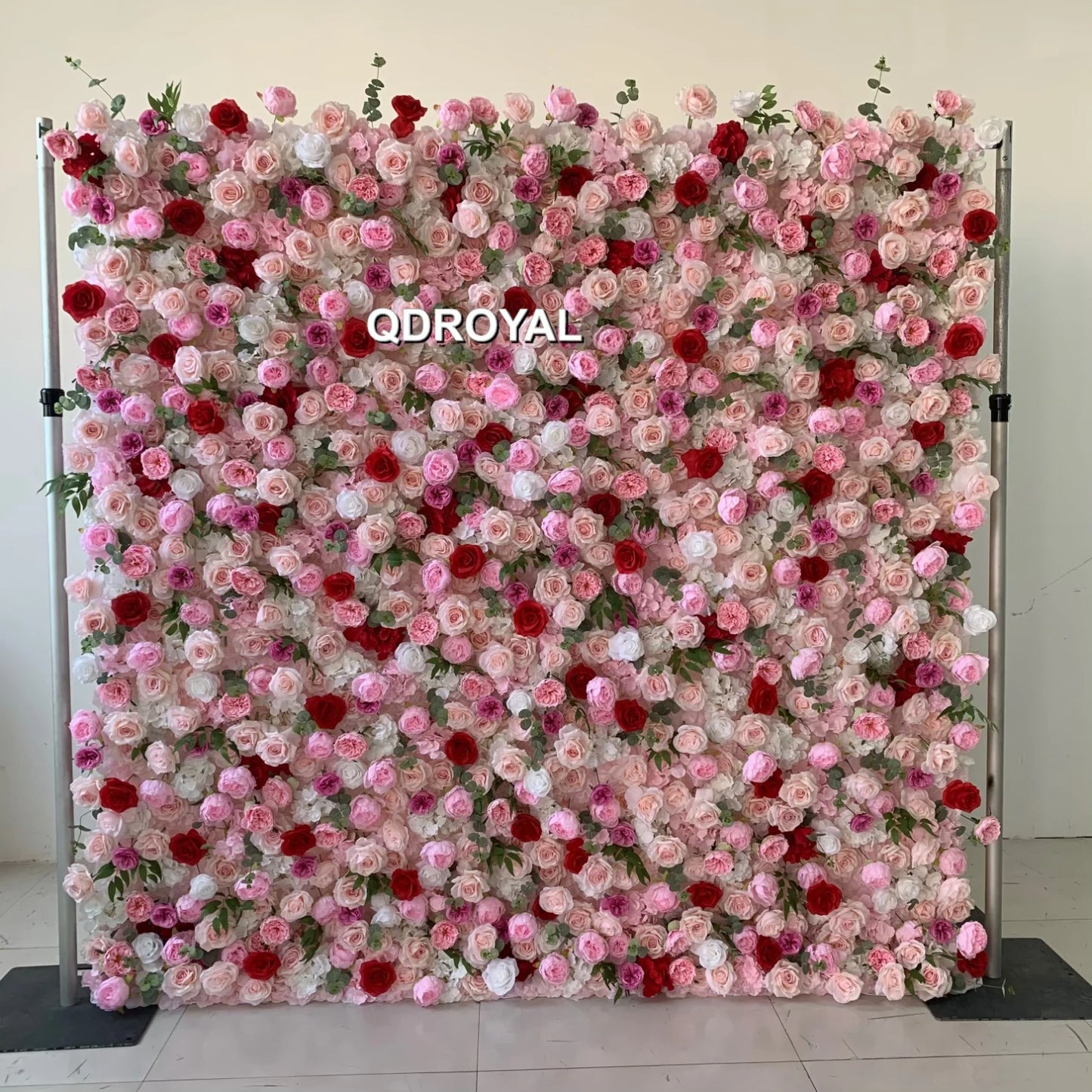 3d Roll up Wedding Event Floral Artificial Rose Flower Wall Decor for Garden Backdrop Home Party Decoration