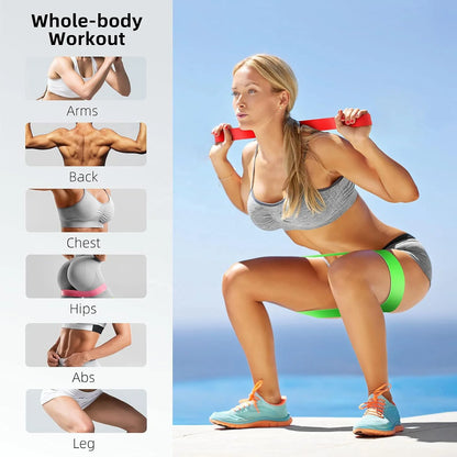 Latex Resistance Loop Band Set for Home Workout Gym Mini Exercise Bands for Legs Butt Fitness Bands for Women Men