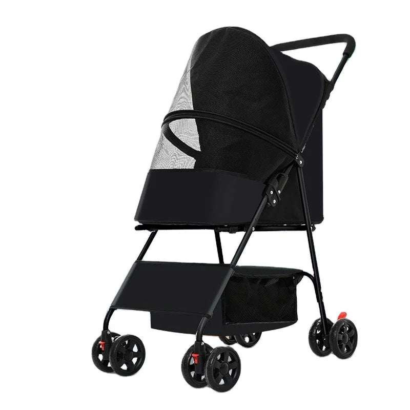 Custom Pet Carrier Travel with Wheels Removable Rolling 4 Wheels with Telescopic Walking Handle Dog Stroller Cat Trolley Bag