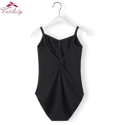 New Girls Camisole Ballet Leotard Dancewear Cotton Gymnastics Leotard Strap Ballet Leotard Dress