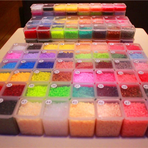 2.6mm Mini Beads/1200pcs/Box Packing Hama Beads Easy to Store For Kids Perler Iron Beads Fuse Handmade Gift Children Toy