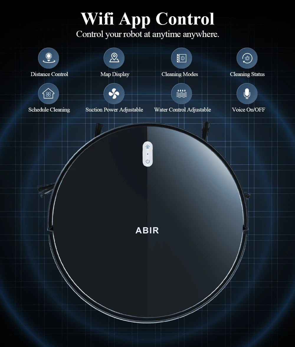 Robot Vacuum Cleaner G20S, 6000Pa Suction,Remote Upgrade, 2 in1 Wet Dry Mop, Wifi App, Smart Vaccum Auto Floor Washing for Home,