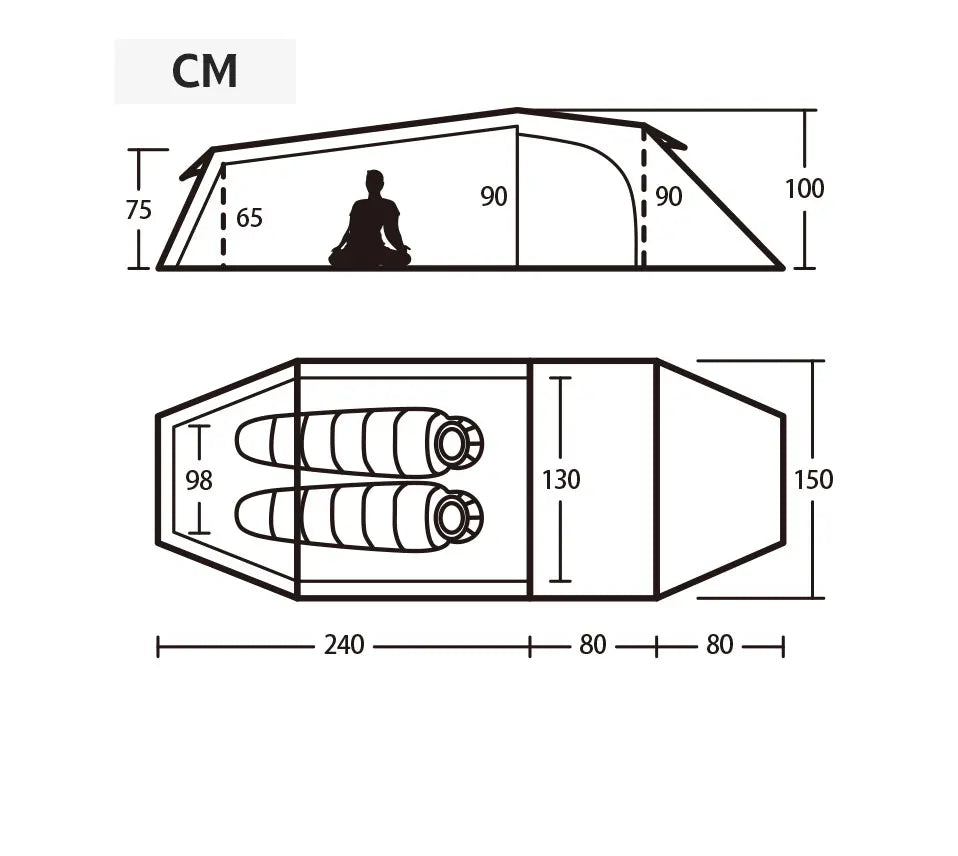 Naturehike Opalus 2 3 4 Tent 2 3 4 Person Hiking Tent 4 Season Tent Ultralight Family Travel Tent 20D Waterproof Camping Tent