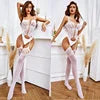 Sexy Dessous mit offenem Schritt, durchbrochenem Netzbody, sexy Strumpfhose mit Cut-Outs, Ganzkörperstrumpf