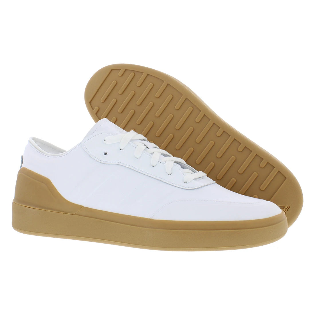 For Men's Court Revival Lace-up Solid Sneakers Cloud White Gum Fashionable Height Increasing EVA Insole Walking Shoes