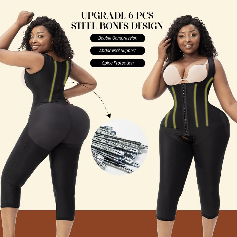 Abdomen Control Waist Trainer High Compression Garments Stage 1 Post Surgery Butt Lifter Fajas Colombianas Shapewear for Women