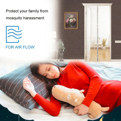 Sommerliche Anti-Mücken-Insekten-Fliegen-Vorhänge, Netz-Tür-Fliegengitter, Küchenvorhänge aus Polyesterfaser, Maschengewebe, Magnete