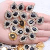 Hot Sale Flatback Claw Glass Rhinestones 7x10mm 200pcs Sew on Tear Shiny Crystals Gold Base for Bags & Clothes