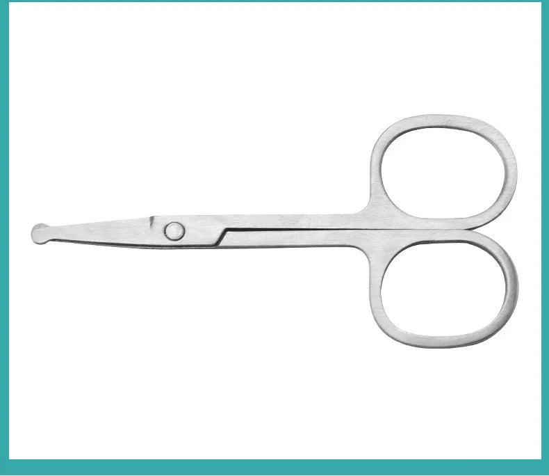 Nose Hair Scissors Mini Stainless Steel Round Head Beauty Trimmer Nose Hair Trimmer Portable Ergonomics Nose Hair Cutter