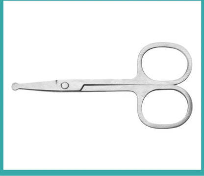 Nose Hair Scissors Mini Stainless Steel Round Head Beauty Trimmer Nose Hair Trimmer Portable Ergonomics Nose Hair Cutter