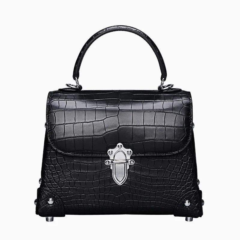 Custom Luxury Genuine Crocodile Leather Stylish Handbags for Women Elegent Ladies Woman Small Alligator Crossbody Shoulder Bags