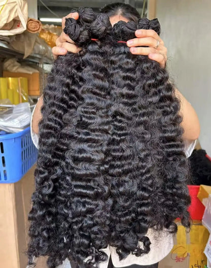 Unprocessed Extensions Human Hair Raw  Raw Cambodian Hair Human Hair Water Loose Deep Wave