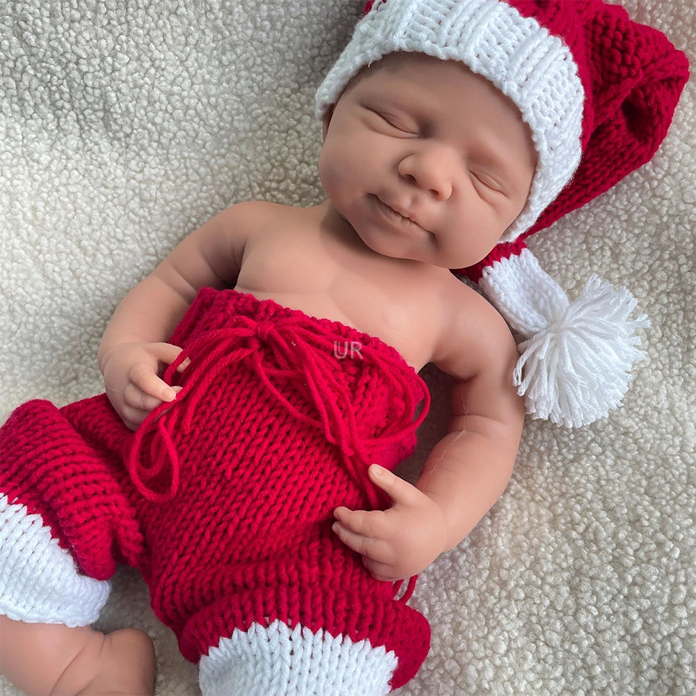 3D Modeling Support 19" Full Silicone Body Reborn Baby Lifelike Open Mouth Fashion Doll Toy for Collectors and Artists