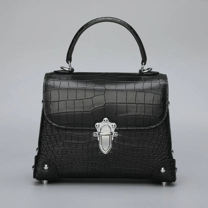 Custom Luxury Genuine Crocodile Leather Stylish Handbags for Women Elegent Ladies Woman Small Alligator Crossbody Shoulder Bags
