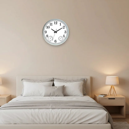 18-inch Retro Handmade Plastic Outdoor Rainproof Wall Clock Single Face Needle Display Quartz Analog Movement Radio