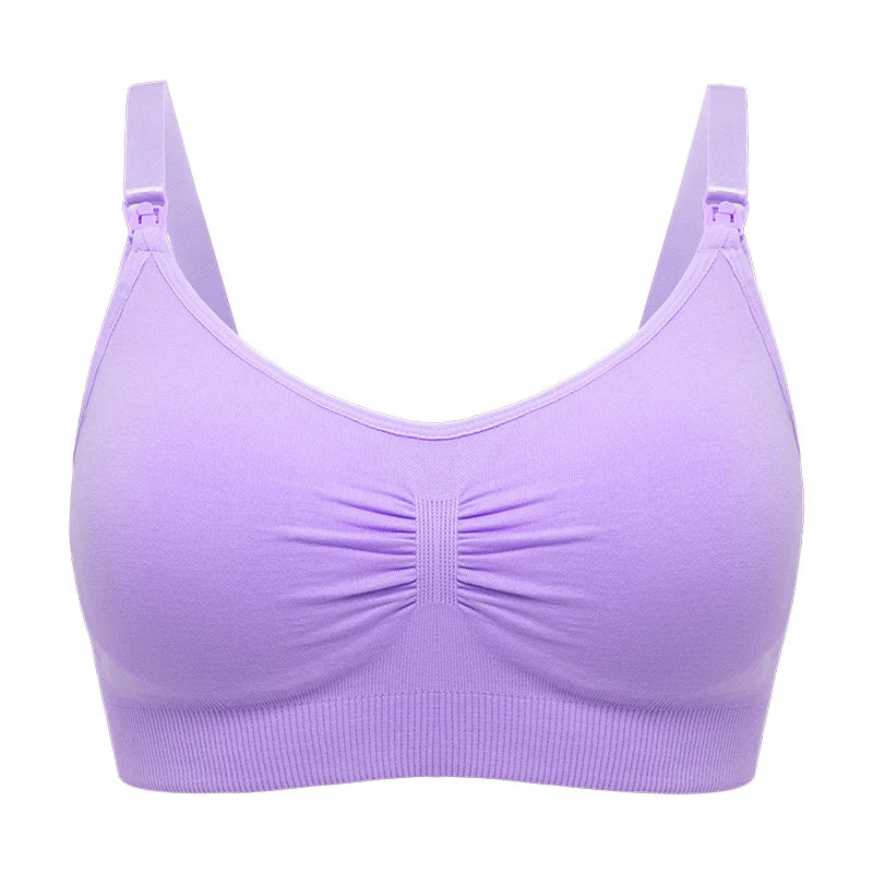 plus Size Seamless Nursing Bra for Women Breathable Maternity Push up Front Closure Underwear Adjustable Straps Wire-Free