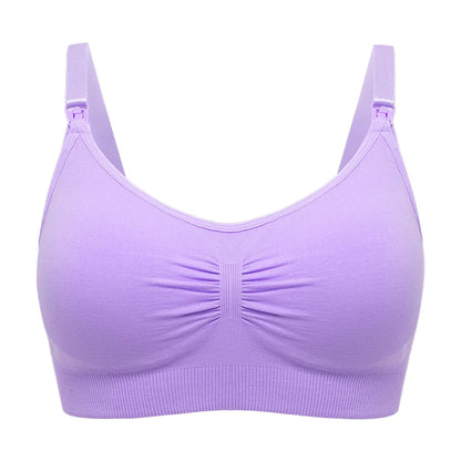 plus Size Seamless Nursing Bra for Women Breathable Maternity Push up Front Closure Underwear Adjustable Straps Wire-Free