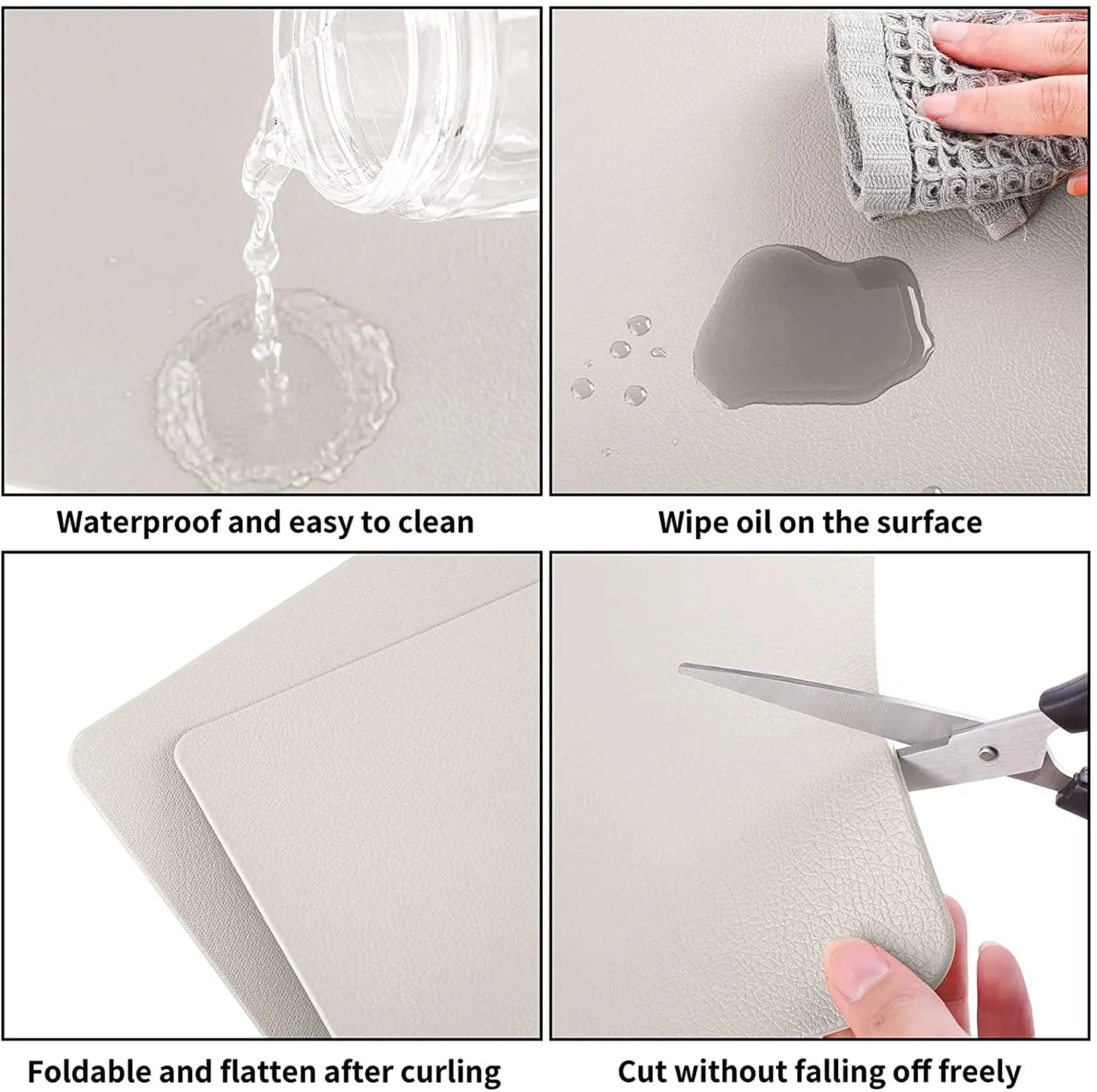 60/40cm Oversized Food Grade Silicone Waterproof Placemat Heat Insulation Anti-Skidding Washable Table Mat For Kitchen Dinner
