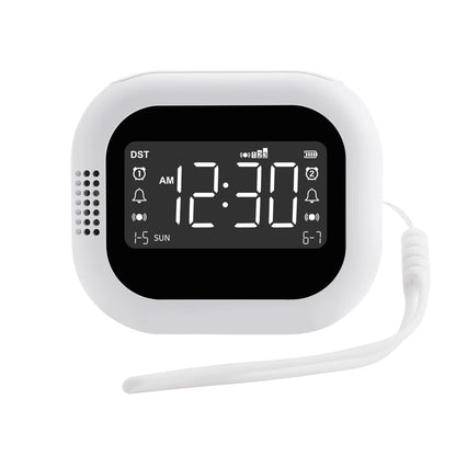 Modern LED Clock for Bedroom Analog/Digital Vibration Alarm with In/Out Wall Mount Electronic Movement
