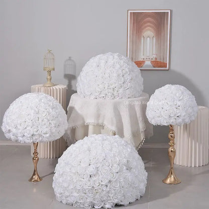 Luxury Wedding Table Candelabra Flower Centerpieces Artificial Flower Arrangement Ball for Display Drops