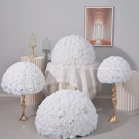 Luxury Wedding Table Candelabra Flower Centerpieces Artificial Flower Arrangement Ball for Display Drops